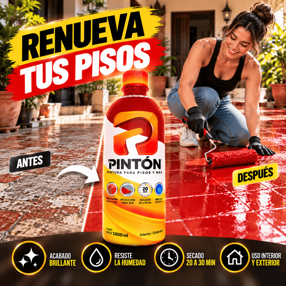 ✨ PINTA COLOR® – Renueva, Protege y Dale un Acabado Brillante a Tus Pisos 🔥