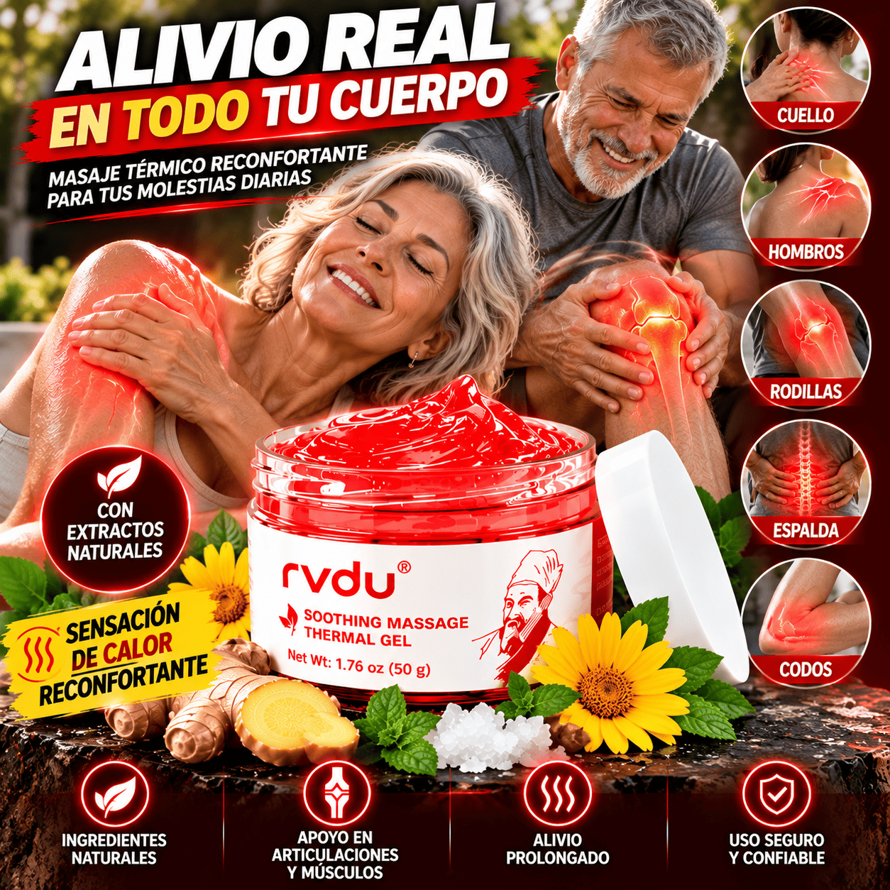 Gel Térmico✨Use en cualquier dolor o Inflamación - Calor Reconfortante ❤️ ¡Envío GRATIS! 🚚