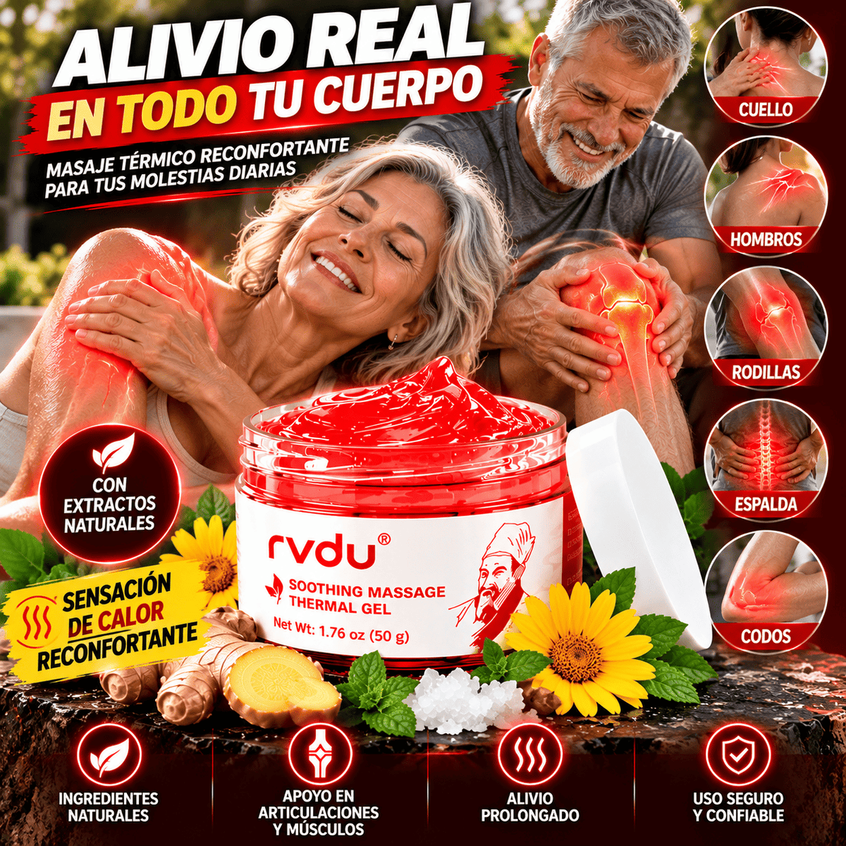 Gel Térmico✨Use en cualquier dolor o Inflamación - Calor Reconfortante ❤️ ¡Envío GRATIS! 🚚