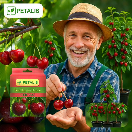 Semillas de cereza Petalis🍒1000 semillas crecimiento acelerado - siembra en casa desde macetas