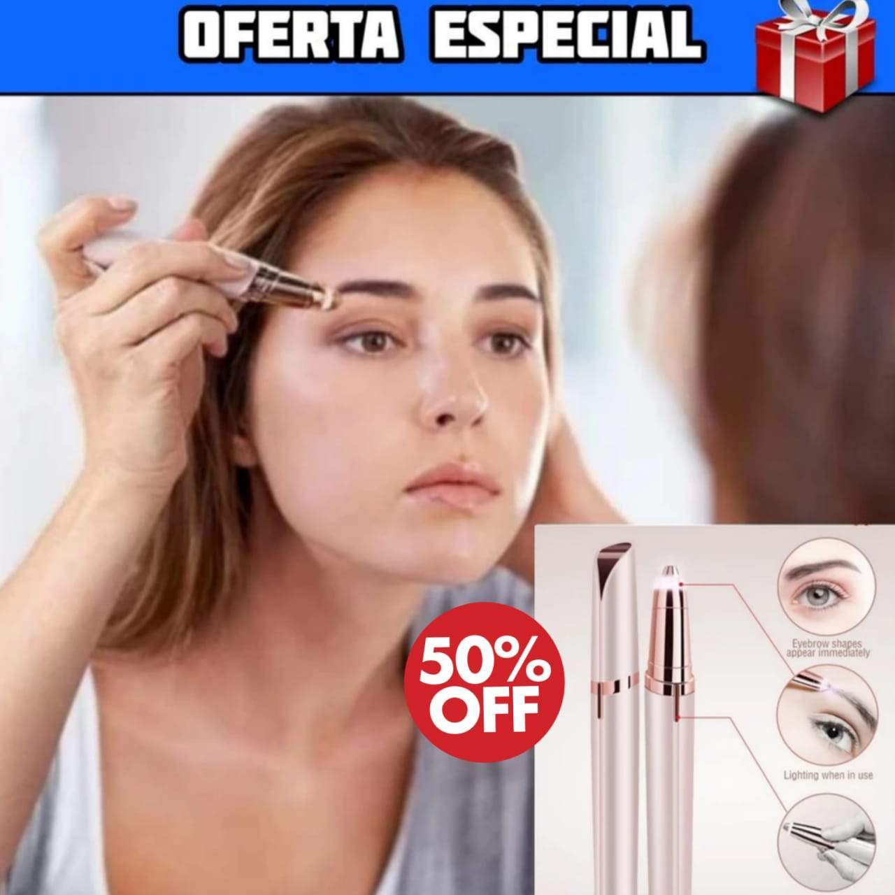 Depiladora de Cejas Eléctrica (RECARGABLE)™ + (ENVÍO GRATIS)